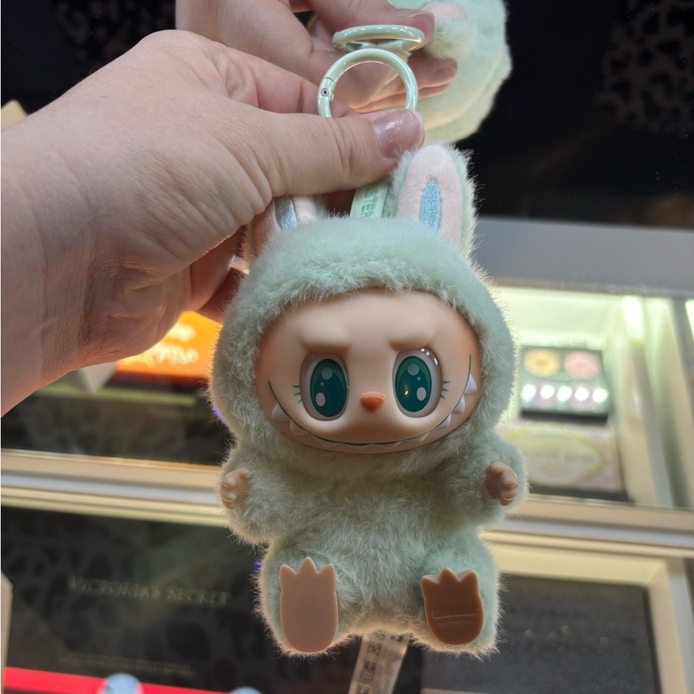 Plush Bunny Keychain Bag Charm - Mint Green